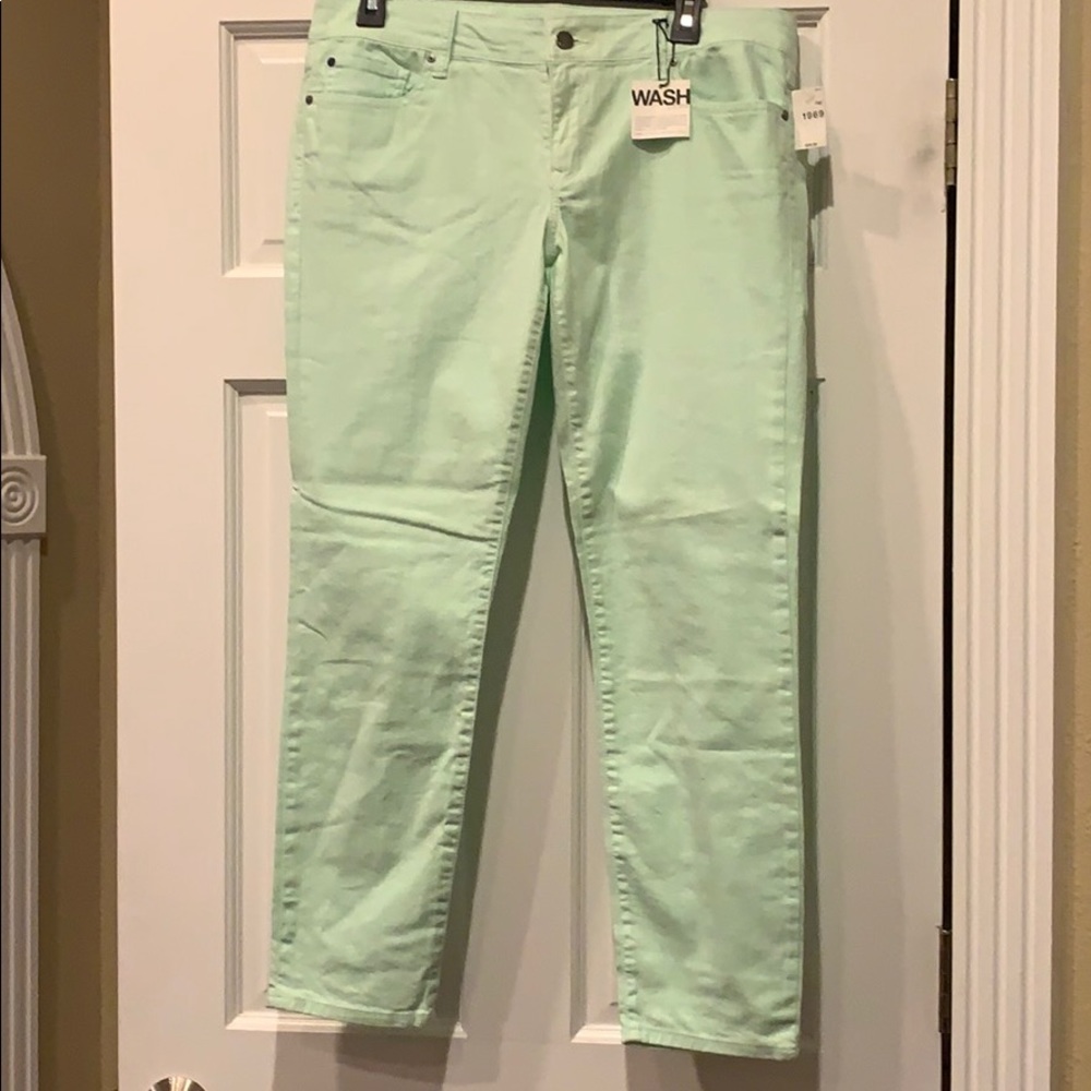 Gap 1969 always skinny mint green jeans.NWT. 30/10